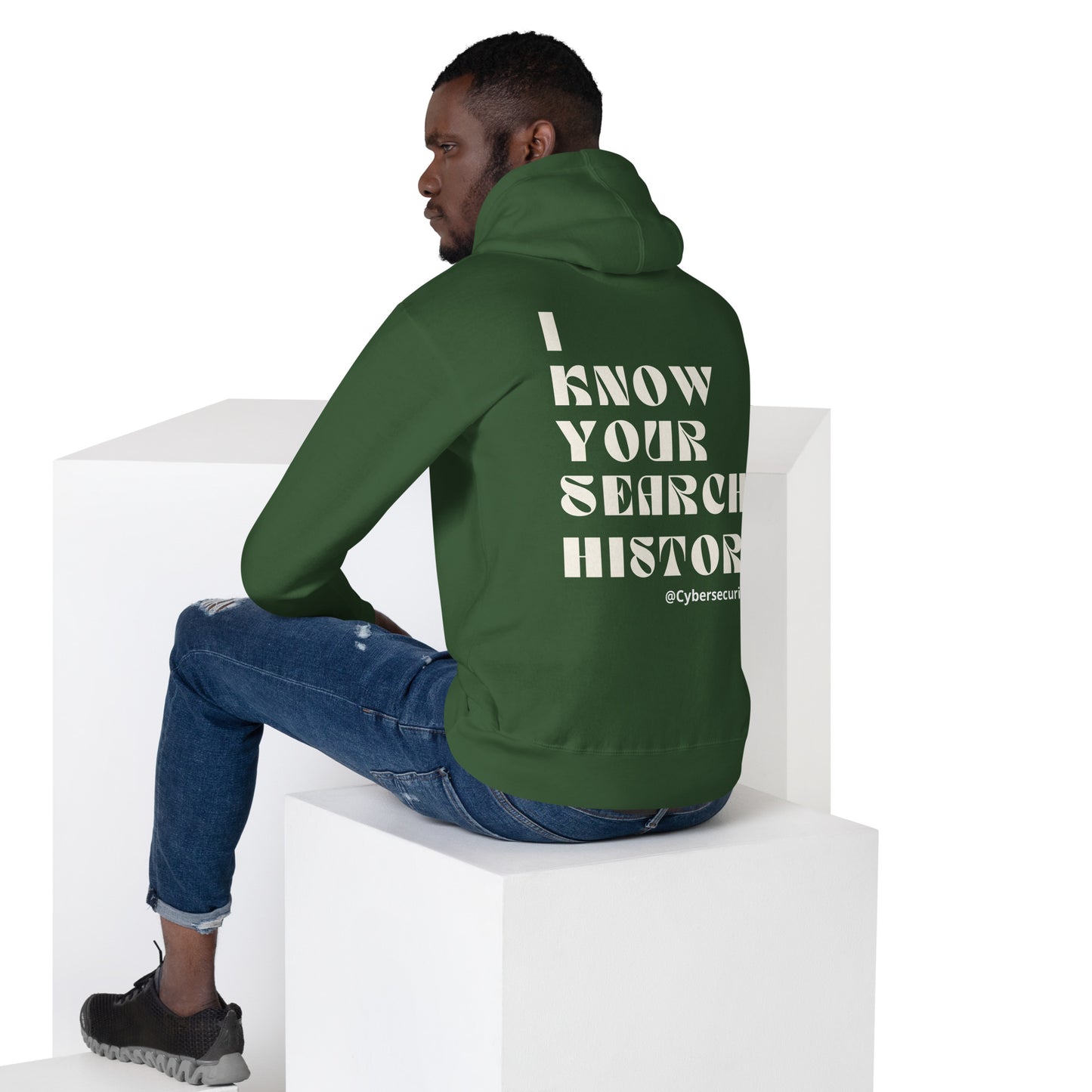 "I Know Your Search History" Unisex Hoodie- White Bold Font- 8 Color Options