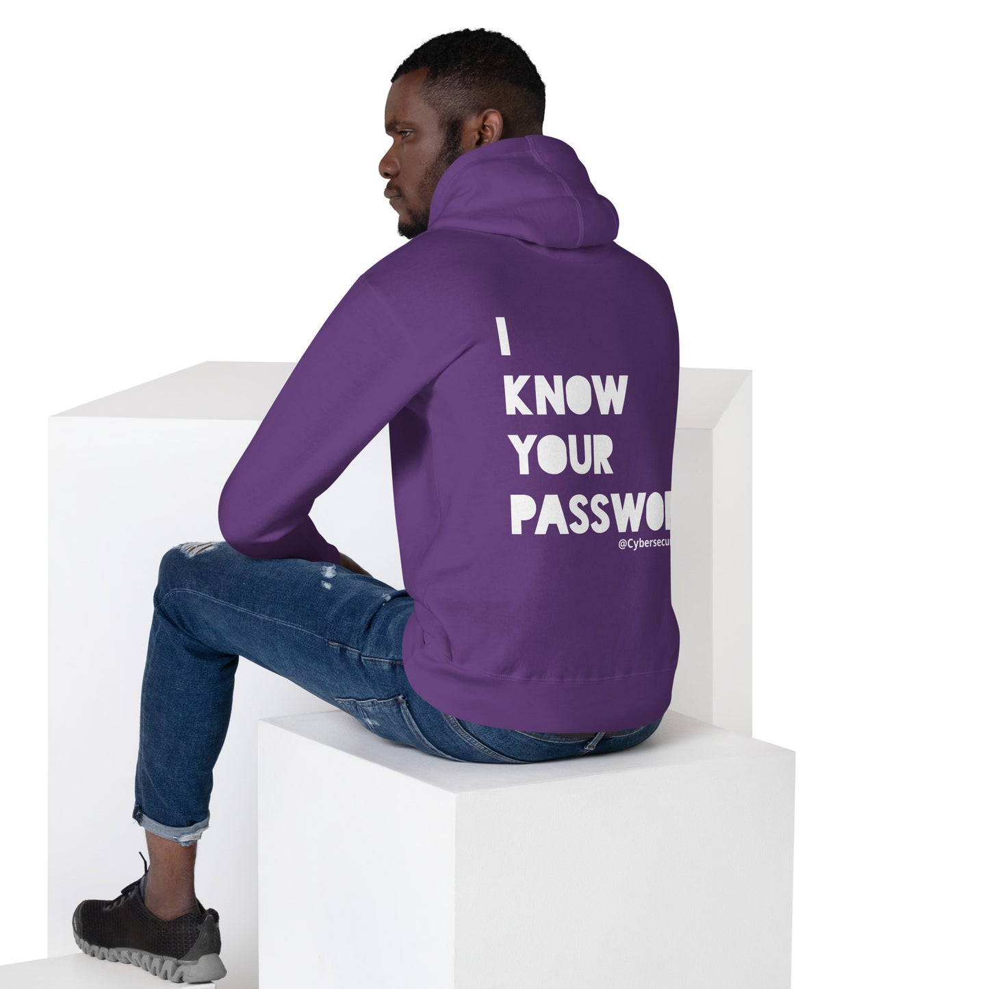 "I Know Your Password" Unisex Hoodie- White Bold Font- 9 Color Options