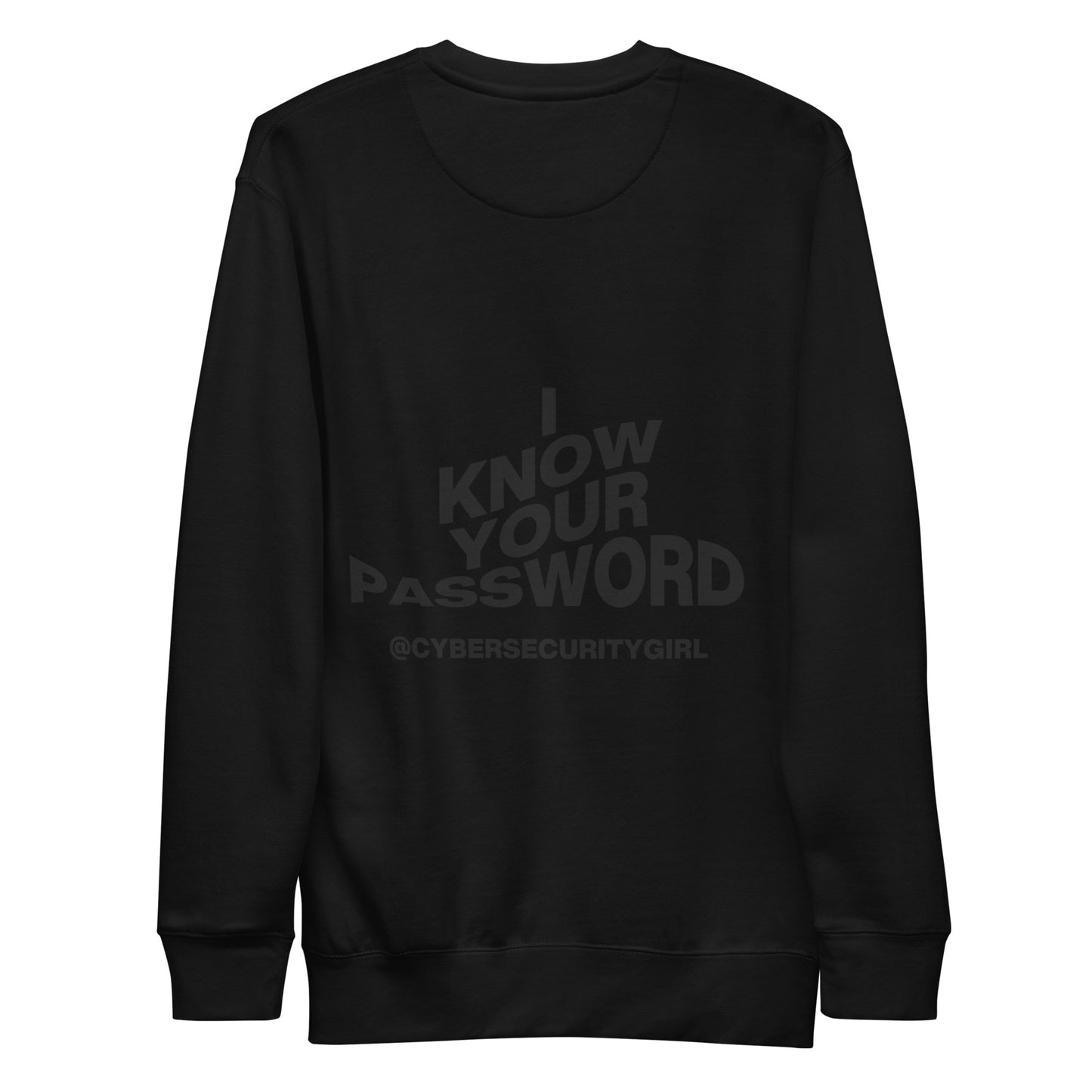 "I Know Your Password" Unisex Sweatshirt- Wavy Font- 4 Color Options
