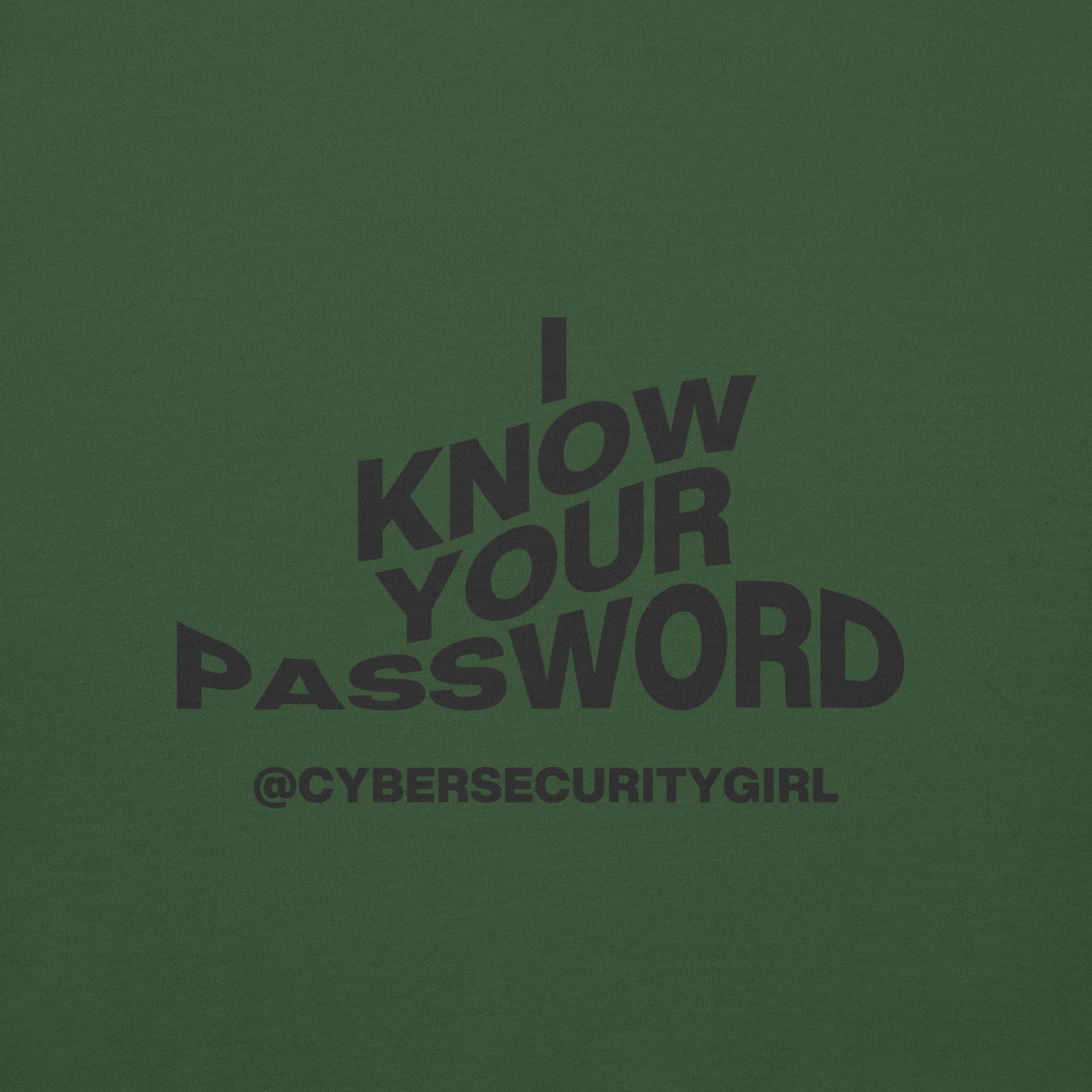 "I Know Your Password" Unisex Sweatshirt- Wavy Font- 4 Color Options
