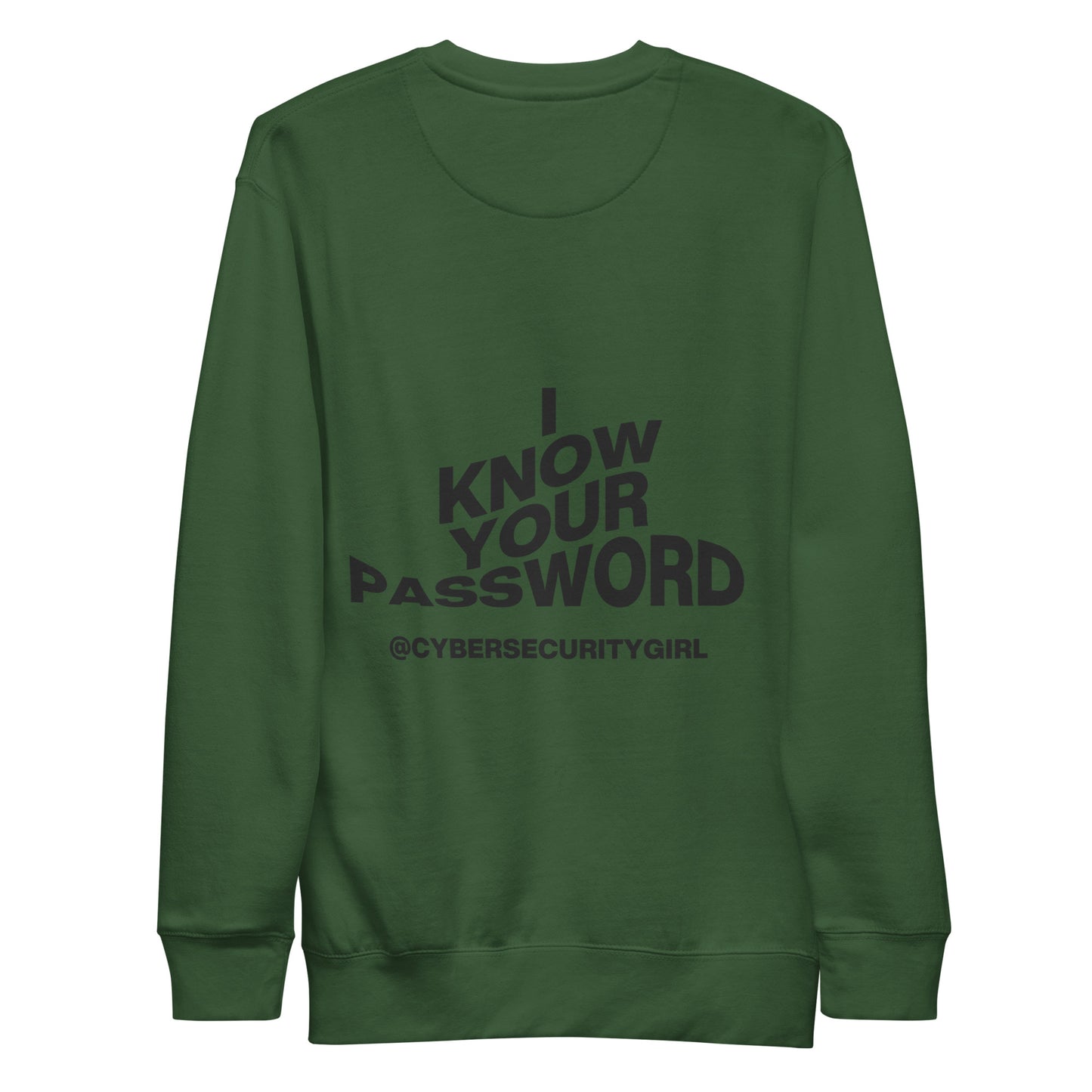 "I Know Your Password" Unisex Sweatshirt- Wavy Font- 4 Color Options