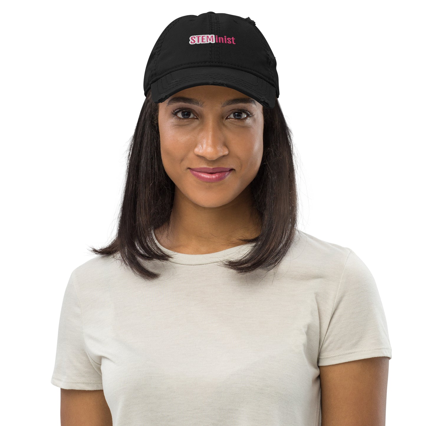 STEMinist Distressed Dad Hat