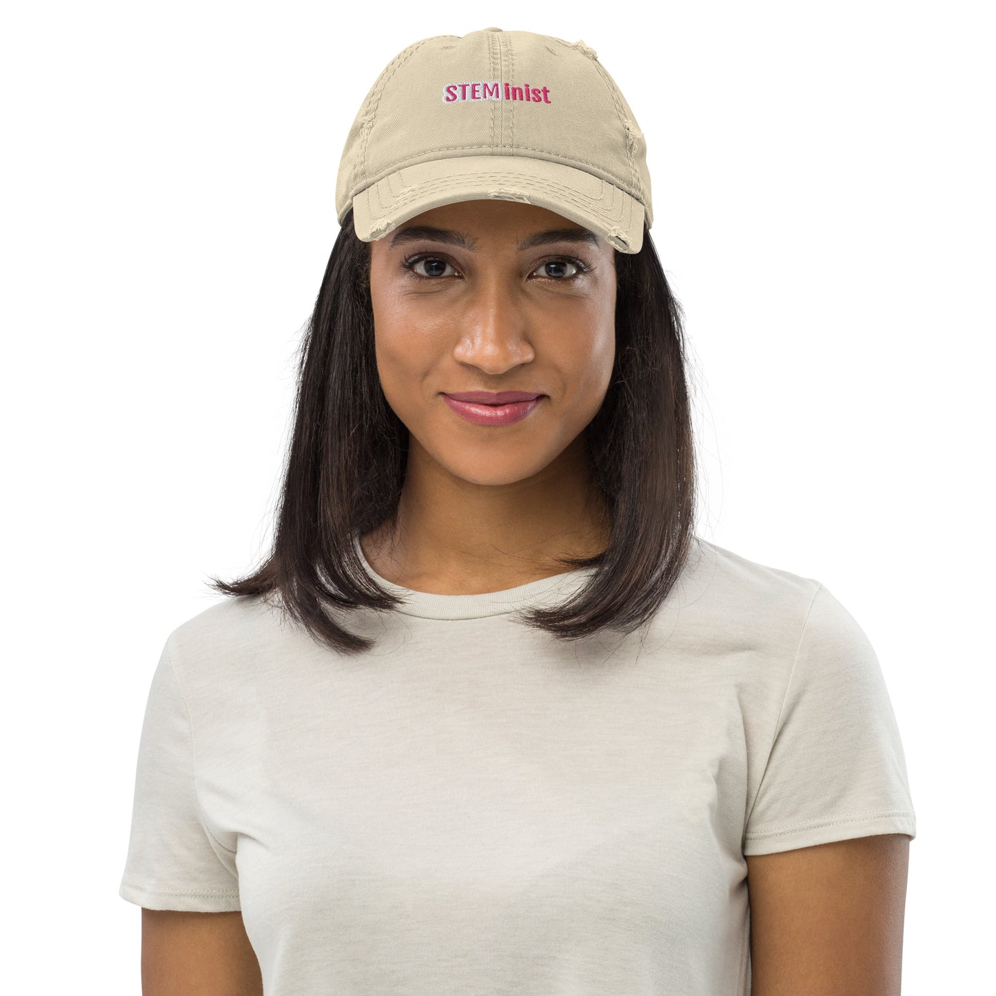 STEMinist Distressed Dad Hat