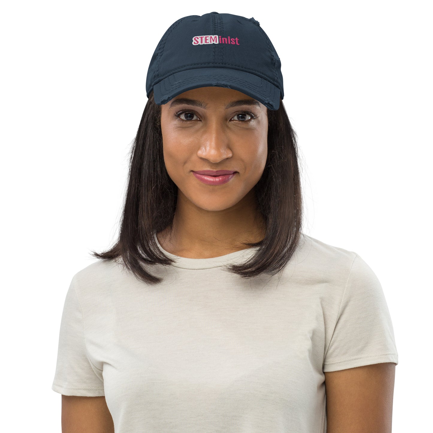 STEMinist Distressed Dad Hat