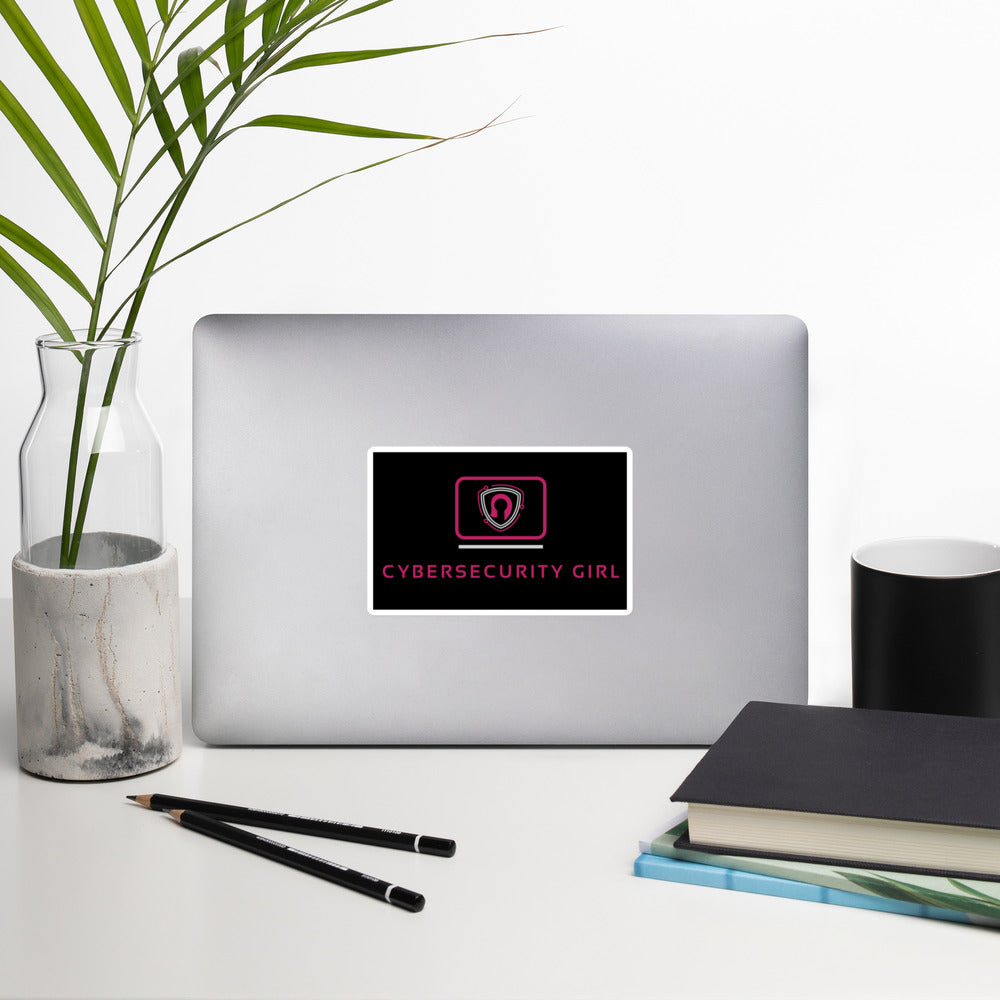 Cybersecurity Girl Sticker Bubble-free stickers