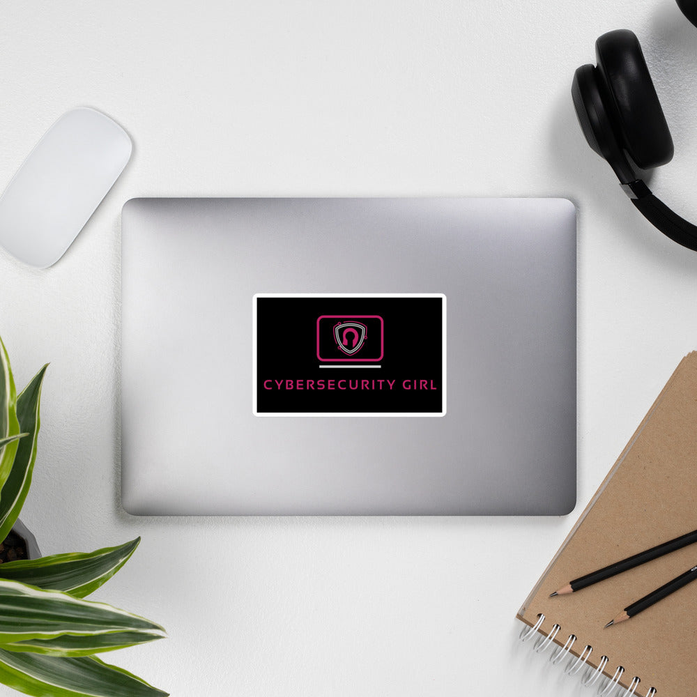 Cybersecurity Girl Sticker Bubble-free stickers