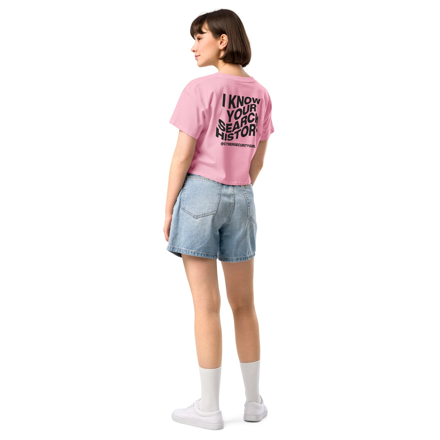 "I Know Your Search History" Women’s crop top- Wavy Font- 9 Color Options