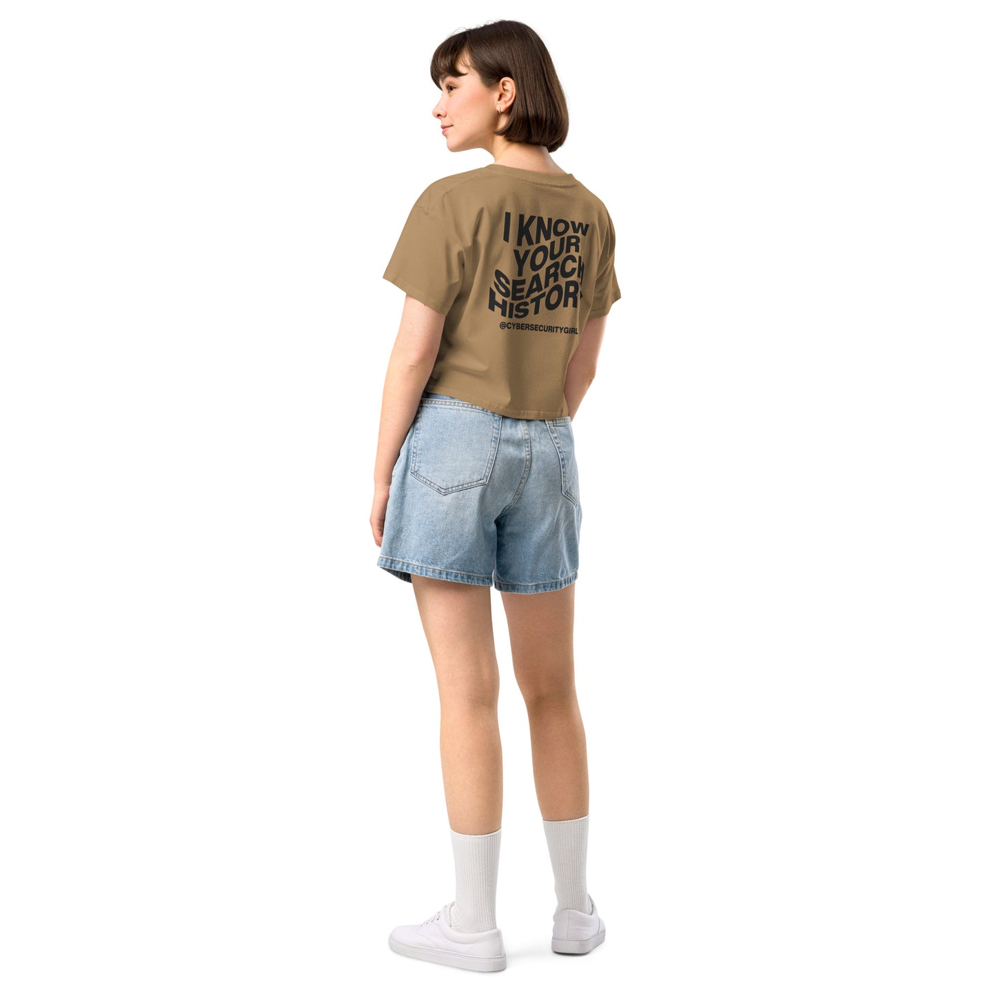 "I Know Your Search History" Women’s crop top- Wavy Font- 9 Color Options